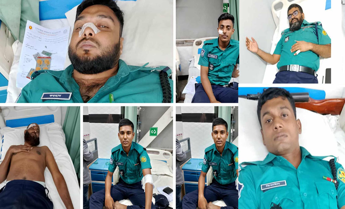 বুয়েট শিক্ষার্থীদের যমুনা অভিমুখে যেতে বাধা প্রদানের ঘটনায় আট পুলিশ সদস্য আহত