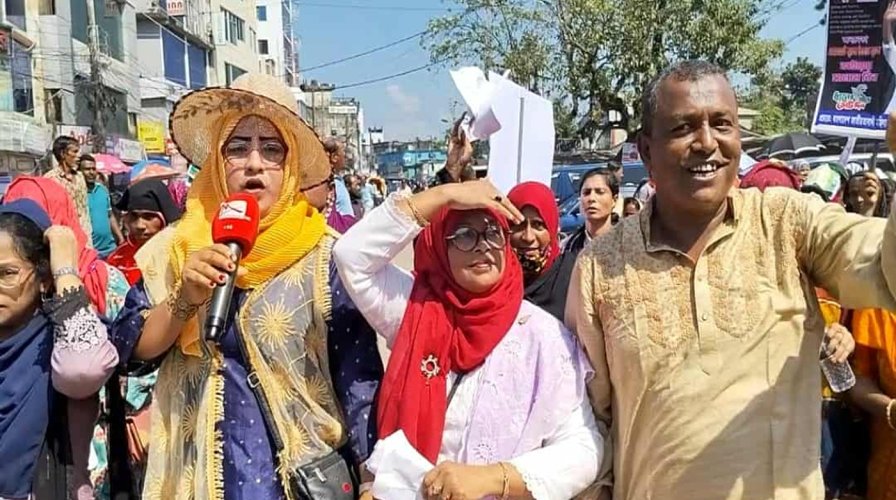 নারী জাগরণের মঞ্চে ধানের শীষের পক্ষে সুনামগঞ্জে মহা নারী সমাবেশ