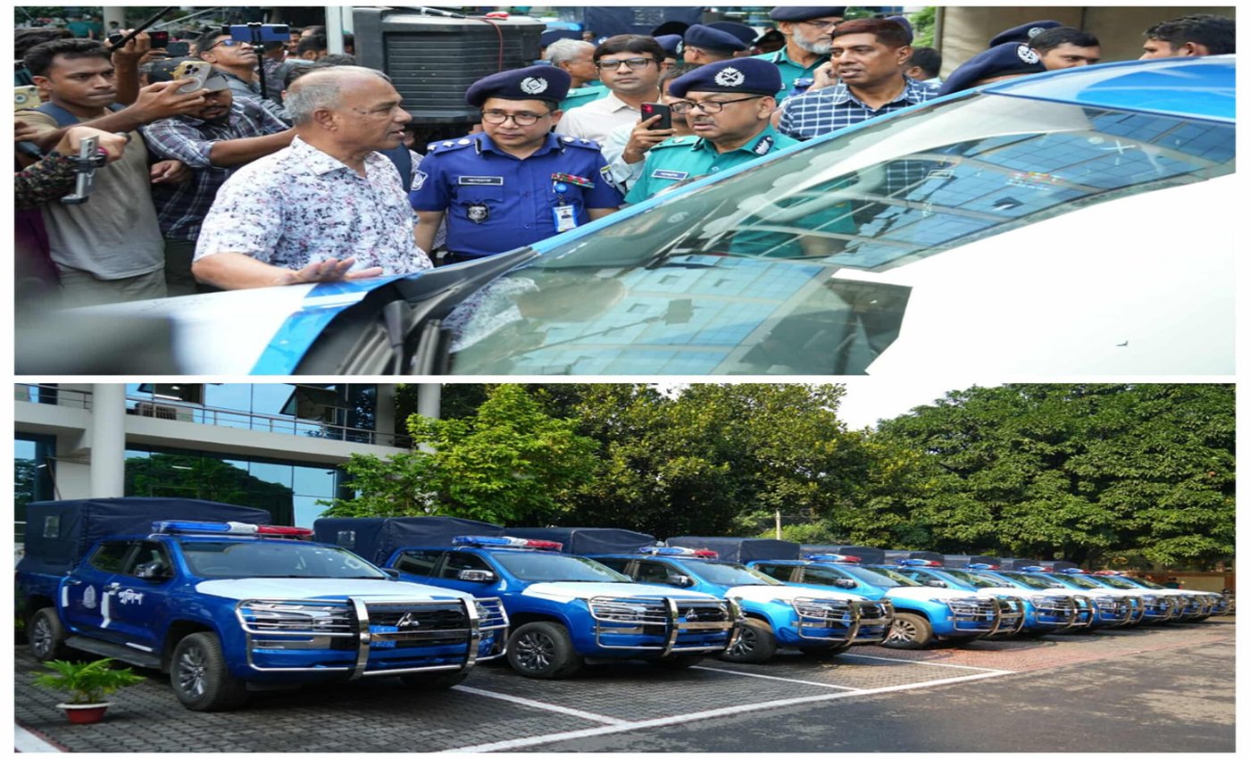 ঢাকা মেট্রোপলিটন পুলিশের জন্য ২০ নতুন ডাবল কেবিন পিকআপ হস্তান্তর