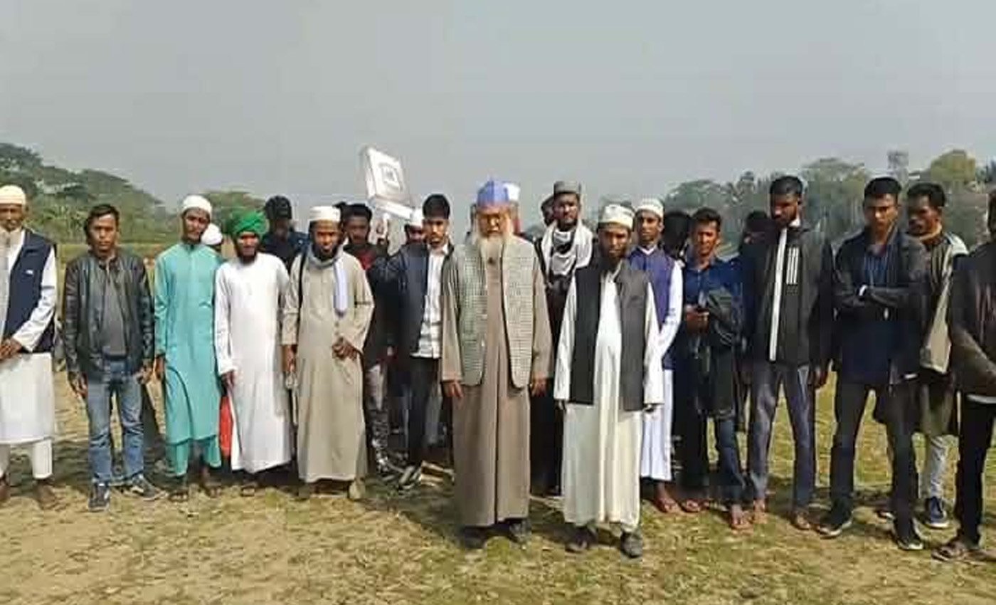 মধ্যনগরে ১০ দলীয় জোটের বই প্রতীকের প্রার্থী মোজাম্মিল হক তালুকদারের মিছিল ও পথসভা