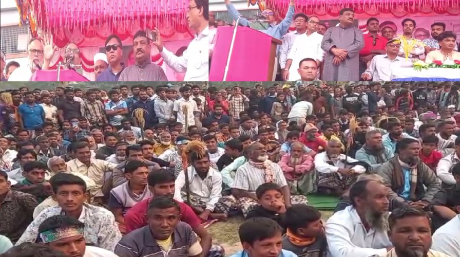 “চলো জি ভাই, হাঁরঘে পদ্মা বাঁচাই” শ্লোগান নিয়ে গোমস্তাপুরে বিএনপির বিশাল সমাবেশ