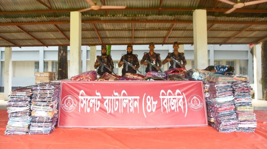 সিলেটে চোরাচালান বিরোধী অভিযানে বিপুল পণ্য জব্দ
