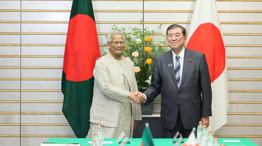 জাপানের মাননীয় প্রধানমন্ত্রী, মাননীয় জনাব ইশিবা শিগেরু অধ্যাপক মুহাম্মদ ইউনূসের সাথে টোকিওতে সাক্ষাৎ করেন