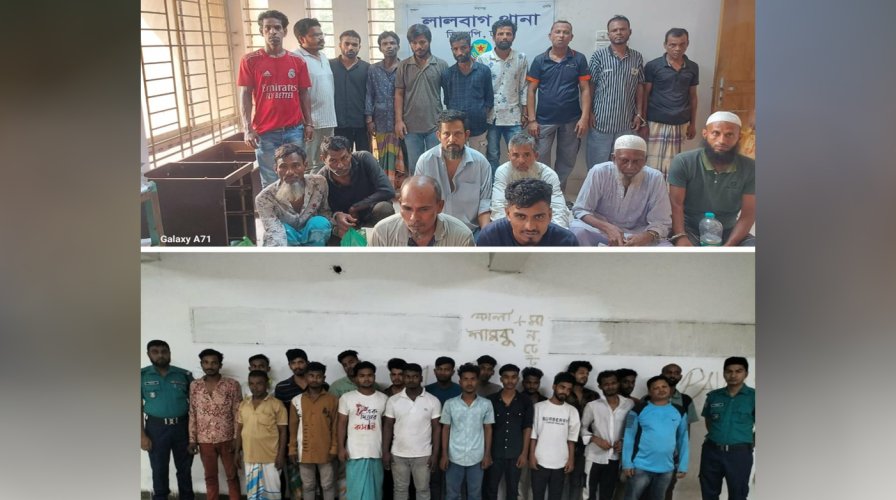 মোহাম্মদপুর ও লালবাগে বিশেষ অভিযানে বিভিন্ন অপরাধে জড়িত ৩৮ জন গ্রেফতার