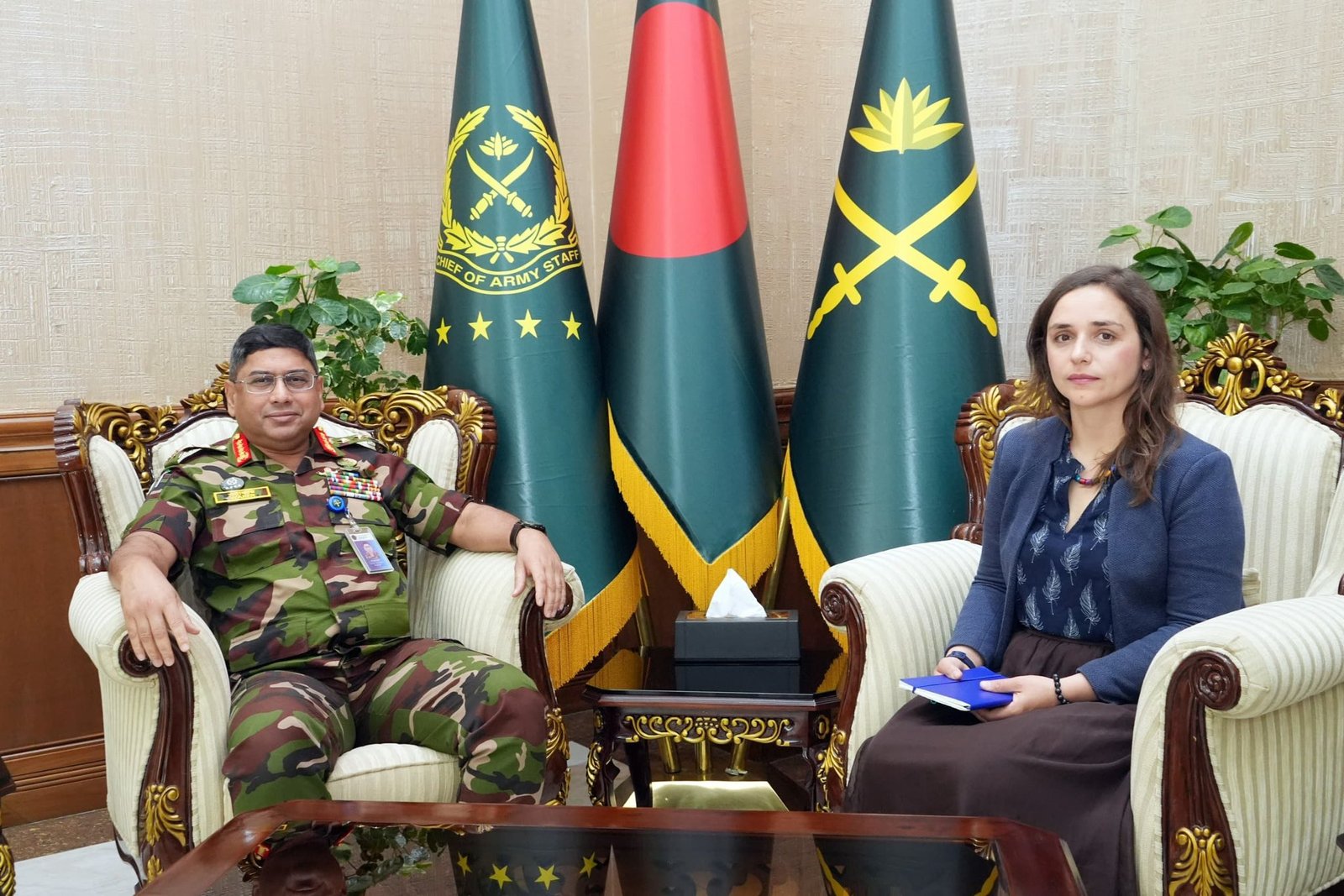 সেনাবাহিনী প্রধানের সাথে ডব্লিউজিইআইডি ভাইস চেয়ারপার্সনের সৌজন্য সাক্ষাৎ