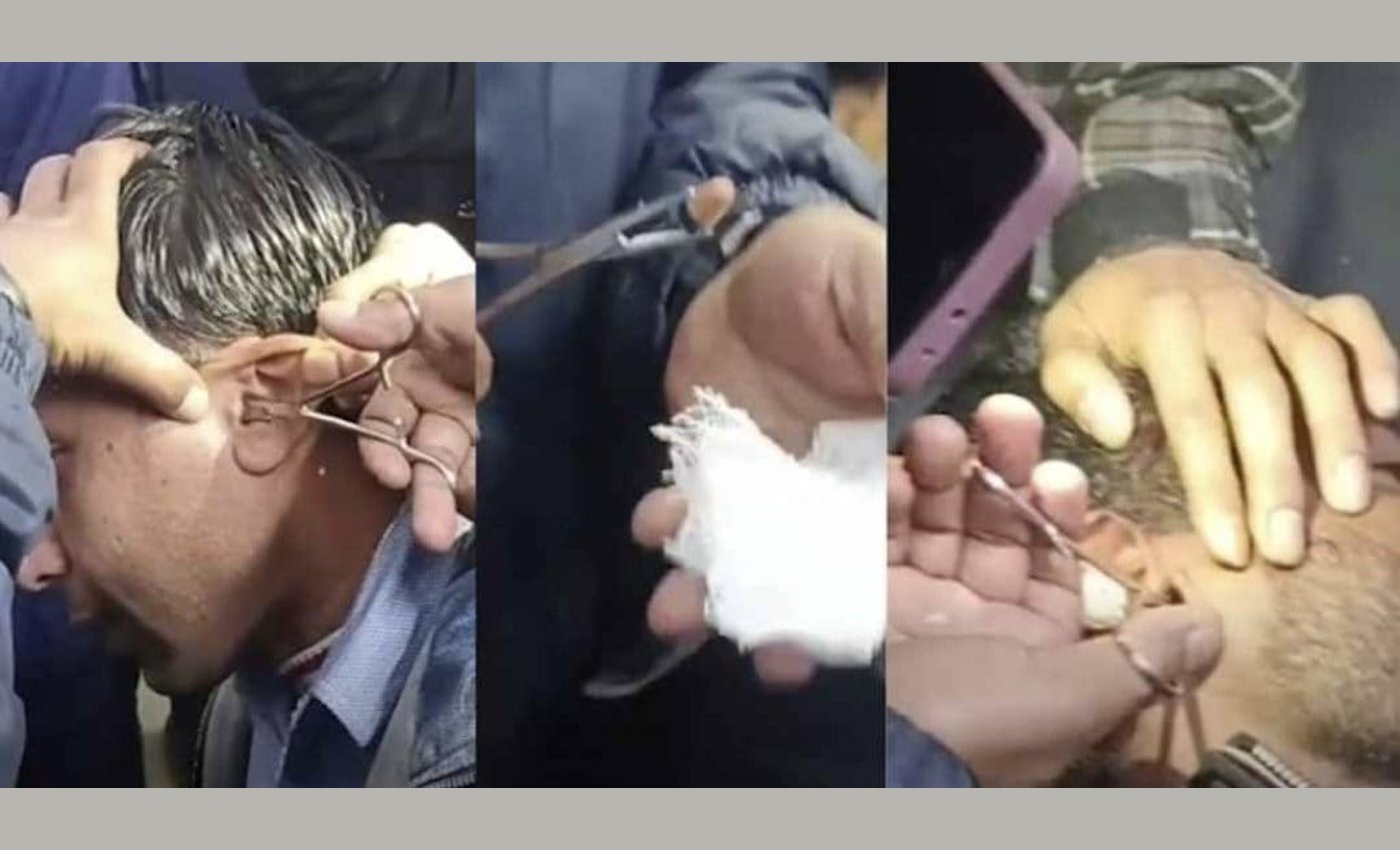 কানের ভিতরে ডিভাইস নিয়ে প্রাথমিক নিয়োগ পরীক্ষার কেন্দ্রে, অতঃপর