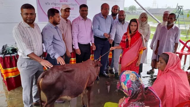 বাগেরহাটের কাশিমপুরে ব্র্যাকের সম্পদ হস্তান্তর, ১৩ উপকারভোগীর মাঝে গবাদি প্রাণী বিতরণ