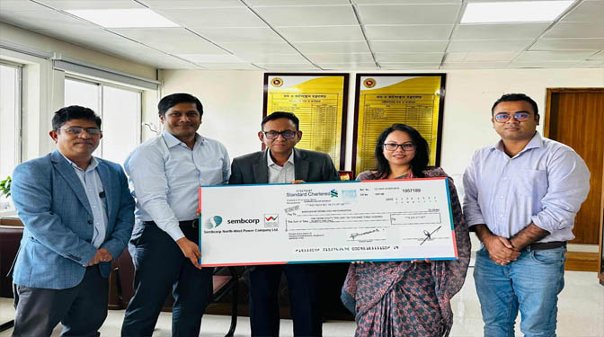 সেম্বকর্প নর্থ-ওয়েস্ট পাওয়ার শ্রমিক কল্যাণ ফাউন্ডেশনে ১ কোটি ৮২ লাখ ১০ হাজার ৩৭১ টাকার চেক হস্তান্তর