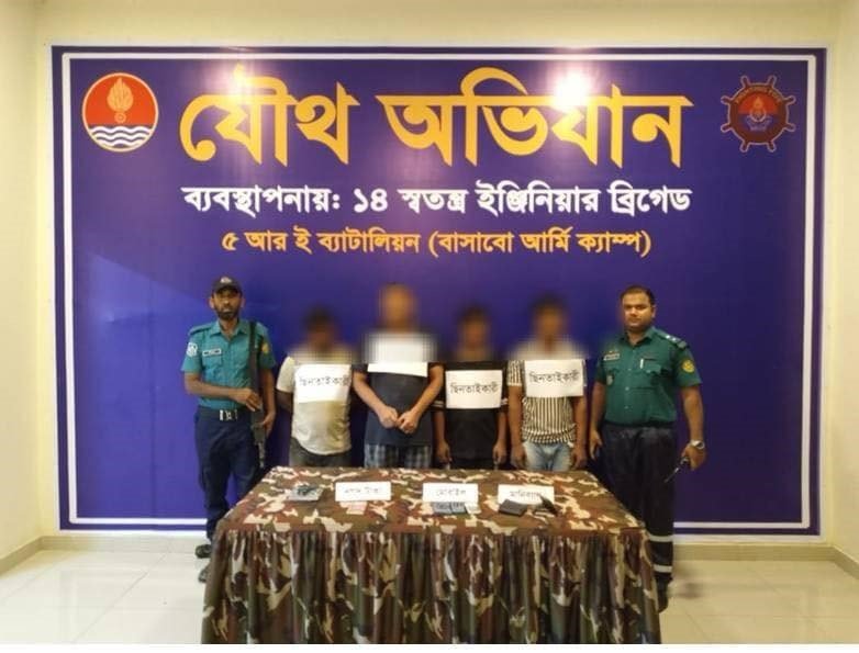 যৌথ বাহিনী কর্তৃক পরিচালিত অভিযানে সারাদেশে আটক ৩৪৫