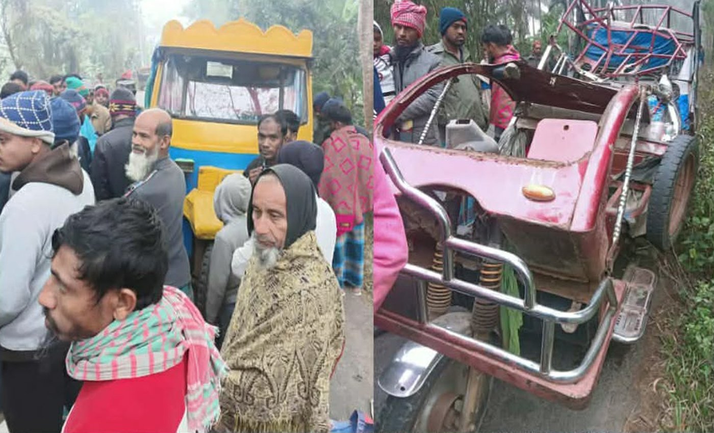 দুমকীতে অটোরিকশা ও ট্রলি মুখোমুখি সংঘর্ষে  শিশুসহ নিহত ২জন, আহত ২জন