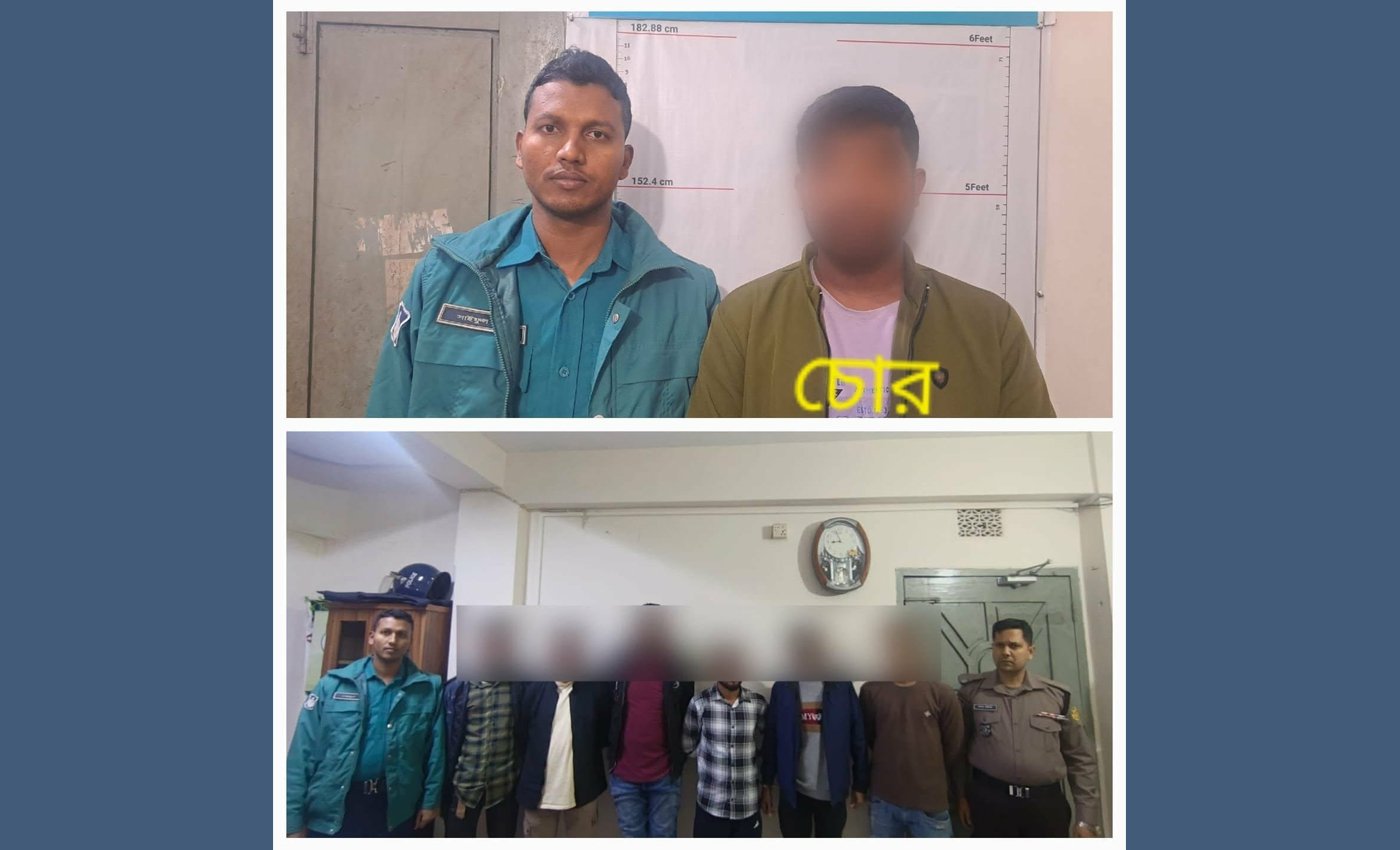 বিভিন্ন অপরাধে জড়িত সাতজন গ্রেফতার করেছে রূপনগর থানা পুলিশ