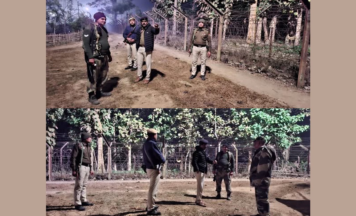 অমরেন্দ্র নগরে রাতকালীন মোবাইল ডিউটি ও সীমান্ত নিরাপত্তা জোরদার