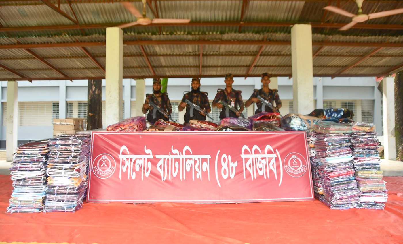 সিলেটে চোরাচালান বিরোধী অভিযানে বিপুল পণ্য জব্দ