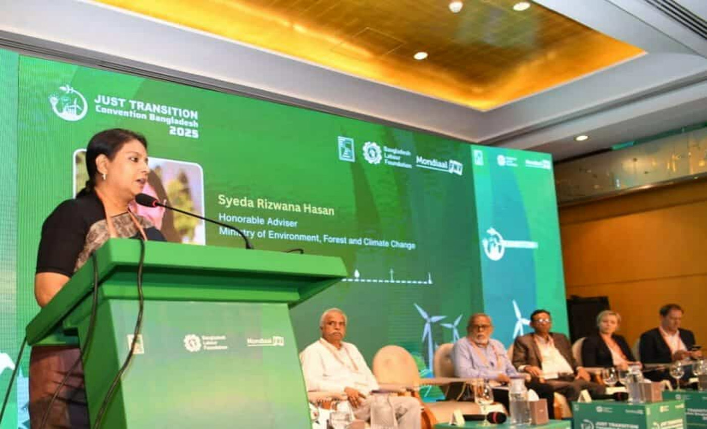 শ্রমিক-কেন্দ্রিক নীতি ছাড়া ন্যায্য রূপান্তর সম্ভব নয় : পরিবেশ উপদেষ্টা রিজওয়ানা হাসান