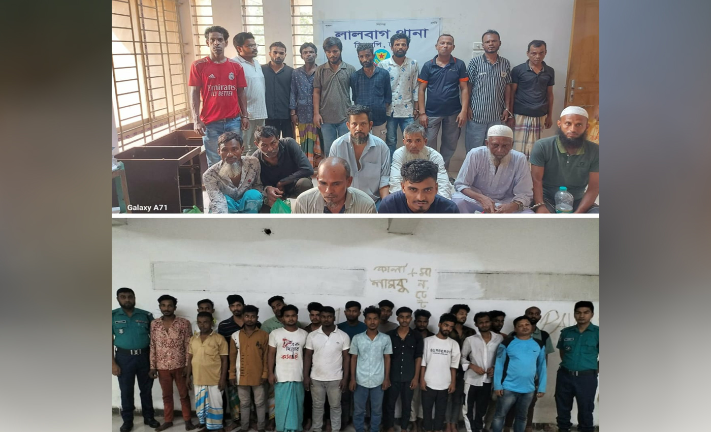 মোহাম্মদপুর ও লালবাগে বিশেষ অভিযানে বিভিন্ন অপরাধে জড়িত ৩৮ জন গ্রেফতার