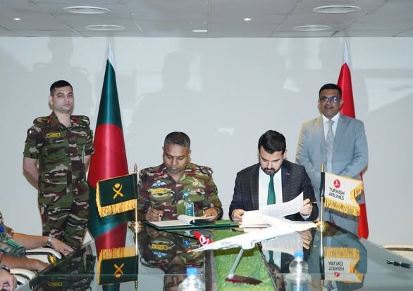 বাংলাদেশ সেনাবাহিনী ও টার্কিস এয়ারলাইন্স এর মধ্যে সমঝোতা স্মারক স্বাক্ষর